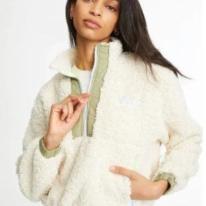 Bandier WSLY Sherpa Eco Jacket Cropped Cinchable